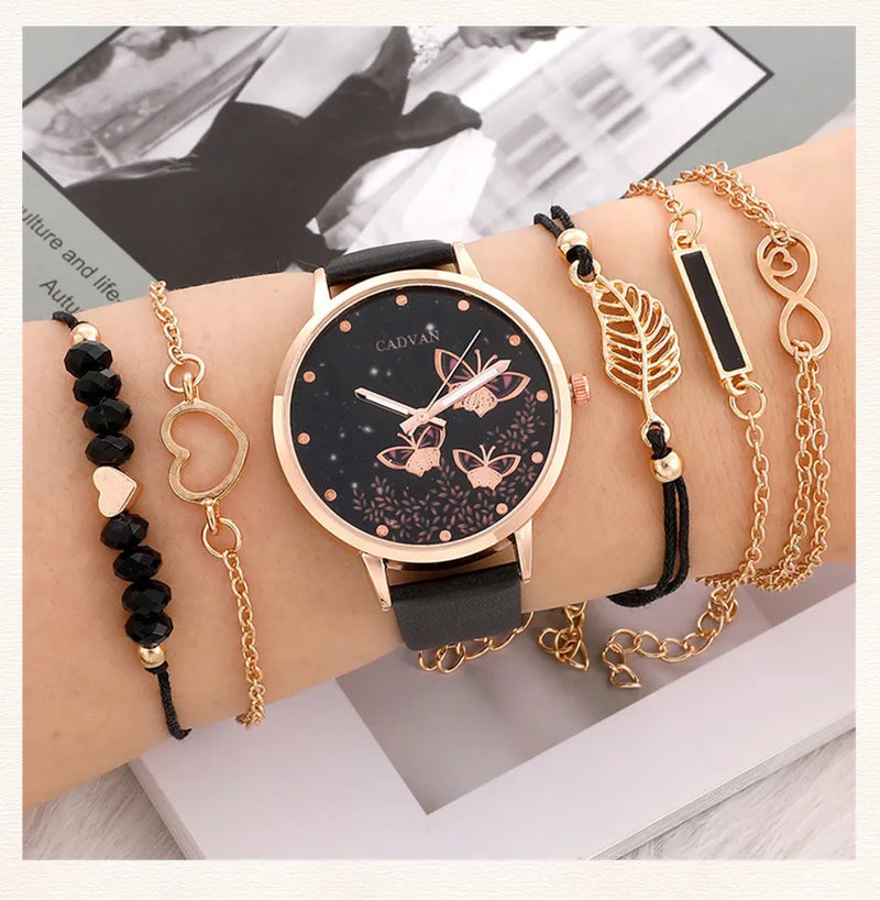 6pcs Set Womens Watches